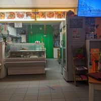 Counter at Loving Hut in Amsterdam