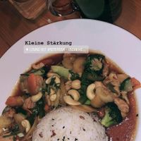 Kung Bao Wok - very good and lovely Asian planten Based Food! Must See   at Loving Hut in Amsterdam