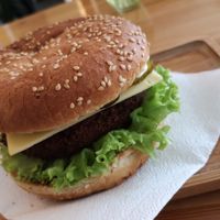 loving hut burger at Loving Hut in Amsterdam