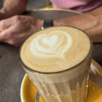 Oatmilk latte   at Holy Donut in Kaunas