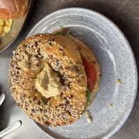 Vegan bagel - yummy   at Holy Donut in Kaunas