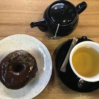 Dark chocolate donut at Holy Donut in Kaunas