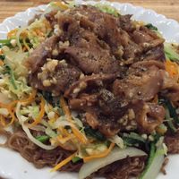 fried noodles with mushrooms  at May Taste in Hanoi