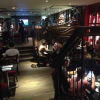 The bar at Le Dernier Bar avant la Fin du Monde in Paris