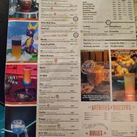 Menu as of September 2024 at Le Dernier Bar avant la Fin du Monde in Paris