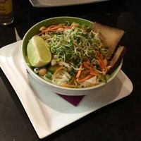 'Nthai bowl was lovely although broth was not the most flavoursome. Great tofu. at Le Dernier Bar avant la Fin du Monde in Paris