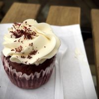 Red Velvet Cup Cake (my fav. 🧁🤤)  at Vogue Cakes in Vancouver