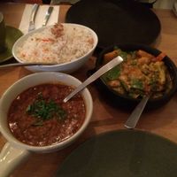 a selection of dishes at Green Mushroom in Newtown