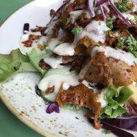 Seitan Kebap Plate   at Cafe Rost in Mannheim