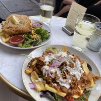 Schniposa und Seitan-Dönerteller  at Cafe Rost in Mannheim