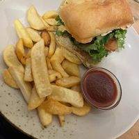 Orangen-Tempeh-Burger  at Cafe Rost in Mannheim
