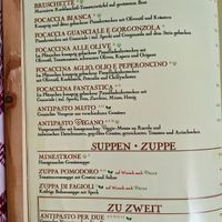 Menu page at La Malga Ristorante Pizzeria Vionteca at La Malga Ristorante Pizzeria Vinoteca in Berlin