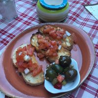 some bruschetta  at La Malga Ristorante Pizzeria Vinoteca in Berlin
