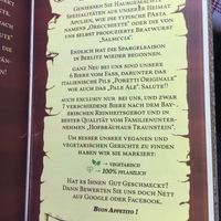 the menu  at La Malga Ristorante Pizzeria Vinoteca in Berlin