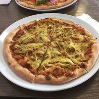 Rocket Salad and Seitan Kebab pizza at Mavi in Ludwigsburg