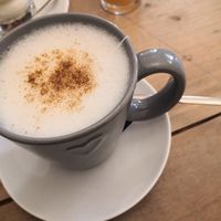 Chai Latte (vegan, mit Hafermilch) at Cafe Einzigartig in Rothenburg Ob Der Tauber