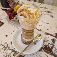 Pumpkin spice latte at Cafe Einzigartig in Rothenburg Ob Der Tauber