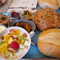 Vegan breakfast at Cafe Einzigartig in Rothenburg Ob Der Tauber