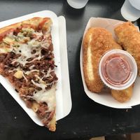 The best mozzarella sticks I’ve ever tried at Apiecalypse Now Pizza and Snack Bar in Toronto