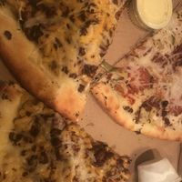 Pig Destroyer and Mac and Cheese Pizza at Apiecalypse Now Pizza and Snack Bar in Toronto
