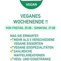 Das ist ein Beispiel der veganen Wochenendaktion at Vollmer's Eiscafe in Duisburg