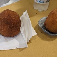 Arancine Panarea e Vegana at Mondo Arancina in Rome