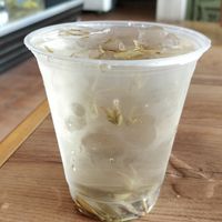 Iced white tea at Cafe Tuyo in Montreal