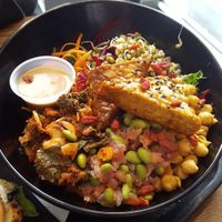 Asian fusion bowl with tempeh. at Copper Branch - Rene Levesque in Montreal