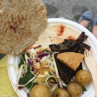 Eggplant plate at Schmegan - Food Truck in Stockholm