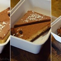 The best vegan, raw tiramisu as well as delicious coconut triangle!  at Vantra Vitao in London