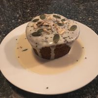 muffin with sweet tahini icing  at Natural Efe Macrobiotic World in Phuket