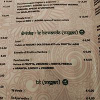 Menù at Vega Food in Rome