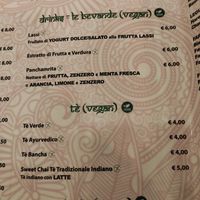 Menù at Vega Food in Rome