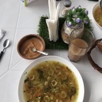 Menu del dia first course. Soup, drink and bread. at Prem Vida - Alimentación Consciente in Sucre