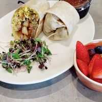 Tofu burrito at The Bossy Hen in Myrtle Beach