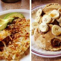 Vegan Pancakes  at The Bossy Hen in Myrtle Beach