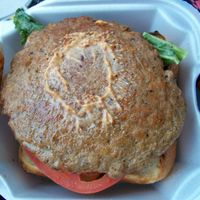 Best photo of my Shamrock Breakfast Sandwich at The Bossy Hen in Myrtle Beach