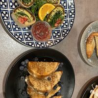 Just Egg Roll and Vegan French Toast  at Hot Stacks Cafe in Myrtle Beach