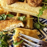 Chick'n & Waffles at Hot Stacks Cafe in Myrtle Beach