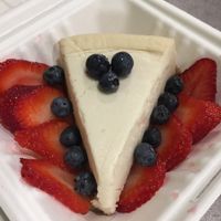 Cheesecake ( but doesn’t taste like cheesecake ) more like sweet custard  at The Bossy Hen in Myrtle Beach