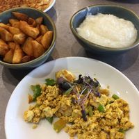 Great home fries and tofu scramble but grits were very bland  at The Bossy Hen in Myrtle Beach