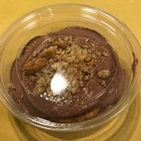 Vegan chocolate mousse at Green and Go in Rome