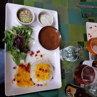 Persian dish Fesenjoon  at Sajvva in Malmo