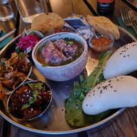 Asian fusion dish at Sajvva in Malmo