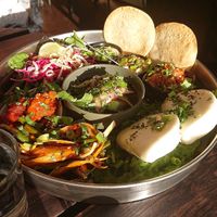 Mixed spicy plate at Sajvva in Malmo