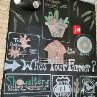 The board at Greens & Grains Cafe in Harrisonburg