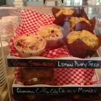 Those muffins didn't make it to the car. at Greens & Grains Cafe in Harrisonburg