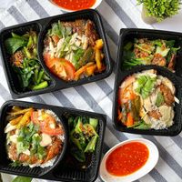chicken rice set at 33 Vegetarian in Northeast Singapore