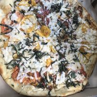 Vegan pie  at Cheeseboard Pizza in Berkeley