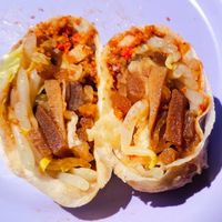 Popiah, lots of ingredients at Tang Leng Chay Vegetarian 东龙斋素食 in Central Singapore